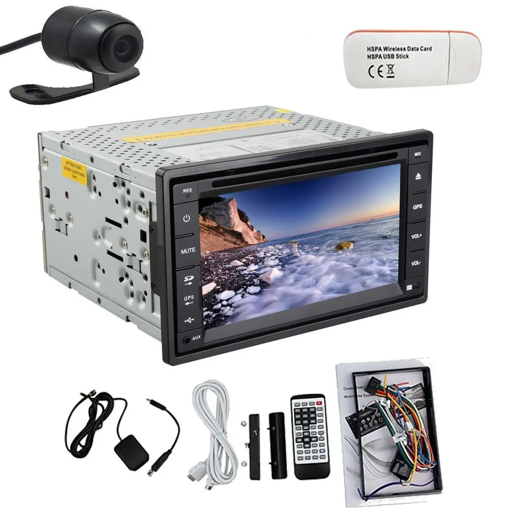 Buy Universal GPS Satellite Navigation Radio Bluetooth Car Stereo DVD CD Player