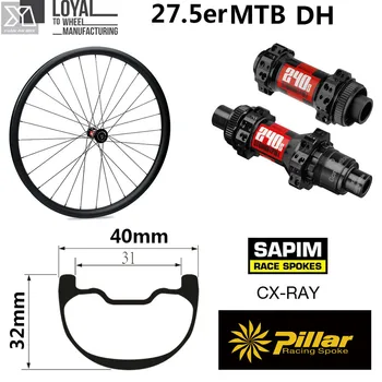 

27.5er Plus Mountain Bike Wheel 650b MTB Carbon 40mm Rim For DH Or Enduro Wheelset DT Swiss 240 Hub center lock or 6 bolt