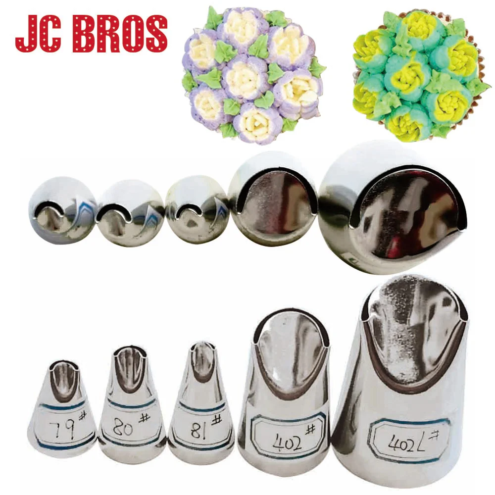 

5PCS/SET Petal Stainless Steel Piping Icing Nozzles Cream Russian Piping Tips DIY pastry tools Cake Decorating Tool