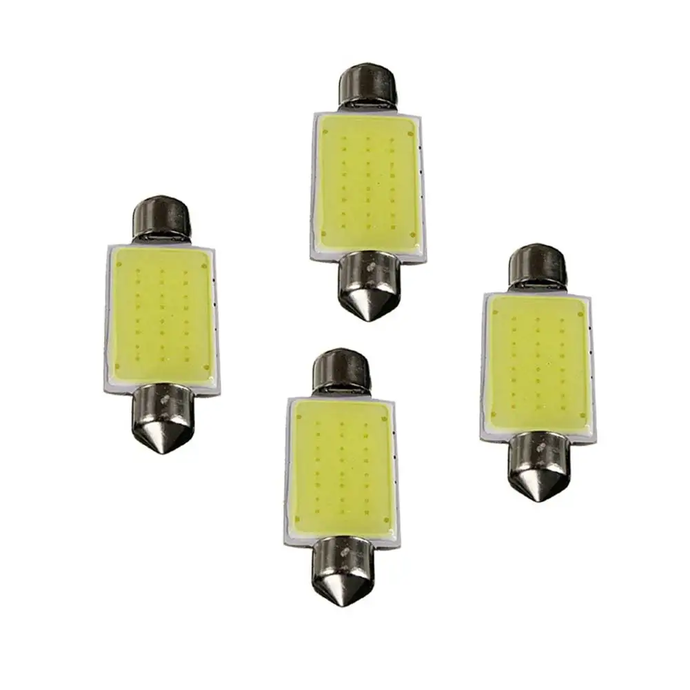 4 Pcs Festoon COB 41MM 2W LED Bulbs Interior Dome Lights White 12V PAK55