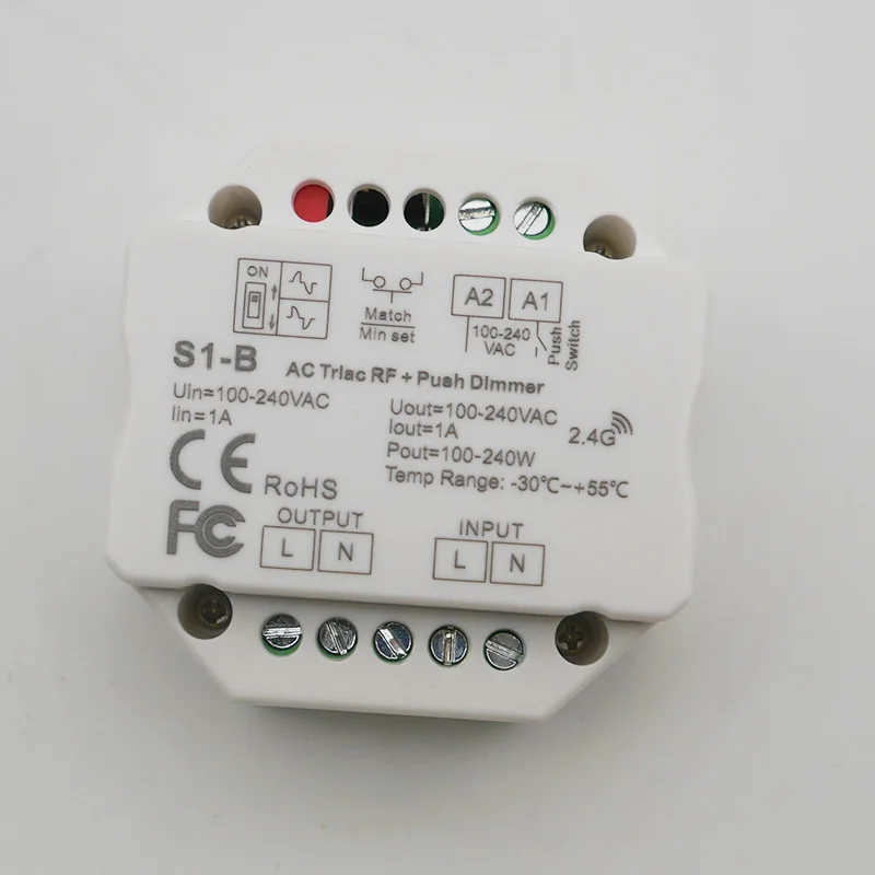 S1-B/SS-B AC Triac RF Smart Switch output 100-240VAC 1A 240W 1.5A 360W RF smart switch с релейным выходом led контроллер - Цвет: S1-B