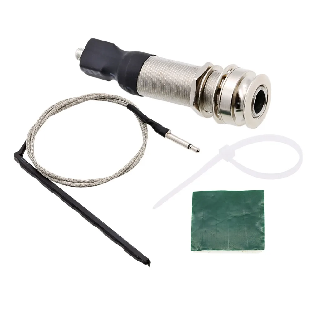 1/4' Stereo End Pin Jack Acoustic Guitar Pickup Pick up Piezo Cable