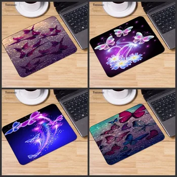 

Yuzuoan Cool New Purple Butterfly Comfort Mouse Mat Gaming Mousepad Size for 18x22cm 25x29cm Rubber Mousemats Decorate your Desk