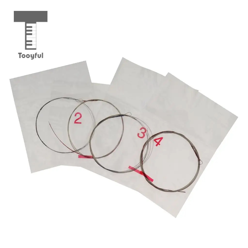 Tooyful Durable Alloy Chinese Lute Pipas String Set DIY Pipa Replacement Part Musical Instrument Accessory