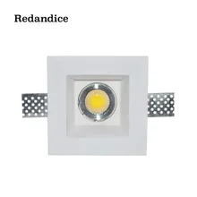 Redandice квадратный светодиодный прожектор, кропотливая gesso потолочный светильник, ручной работы прожекторы, trimless штукатурка светодиодная лампа, 5 Вт светодиодный свет