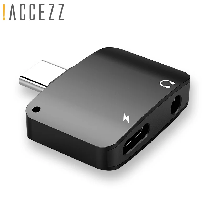 

!ACCEZZ 2 in 1 USB Type C Adapter For Huawei P20 Pro USB C to 3.5mm Charging Charge AUX Adapter For Xiaomi Mi 8 Type C Splitter