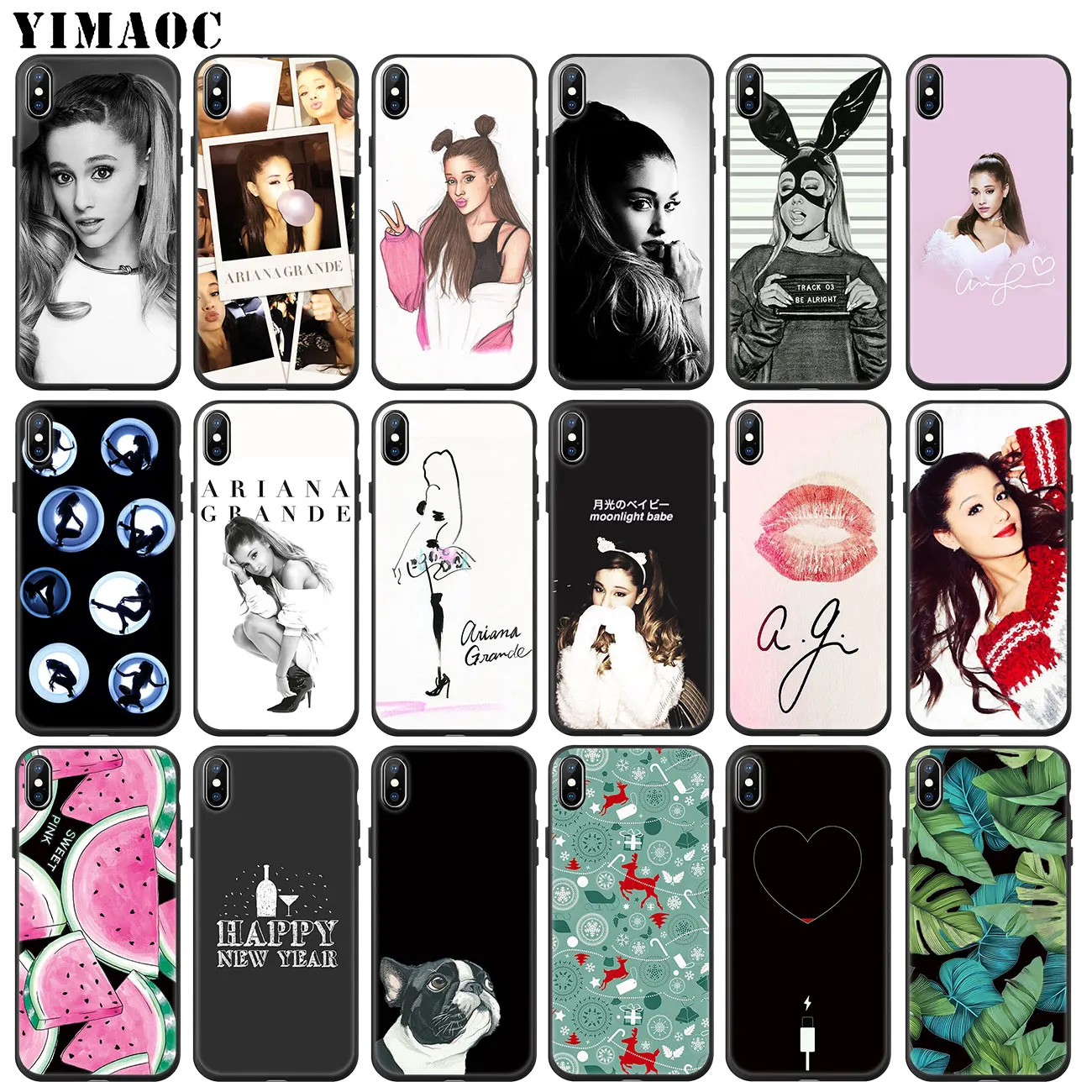 Мягкий силиконовый чехол YIMAOC Cat Ar Ariana Grande для iPhone 11 Pro XS Max XR X 6 6S 7 8 Plus 5 5S SE 10 с черным