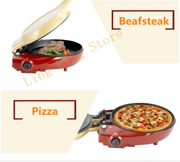 220 В бытовая электрическая блинница для пиццы, многофункциональная машина для приготовления пищи, сэндвич для завтрака, электрическая форма для выпечки