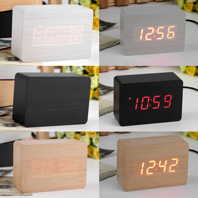Aliexpress.com: Koop Mini Houten LED Digitale Klok Thermometer Voice ... Aliexpress.com: Koop Mini Houten LED Digitale Klok Thermometer Voice ...