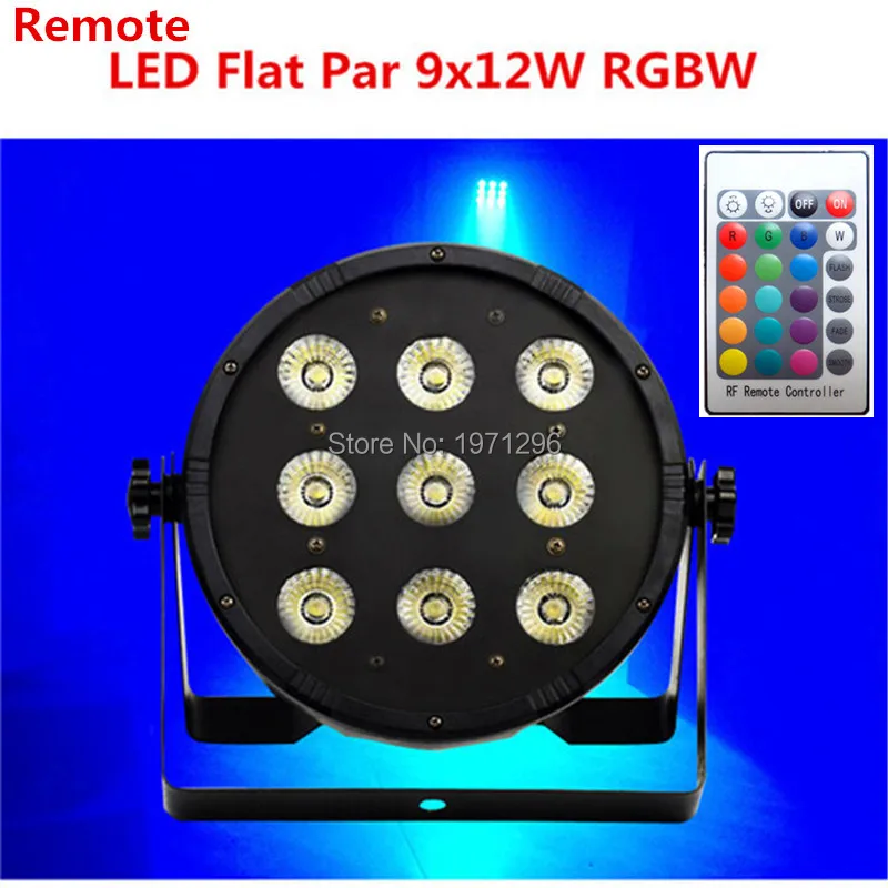 8 шт./лот Бесплатная доставка горячая Распродажа Беспроводной дистанционный пульт диско DJ светодио дный SlimPar 9x12 Вт RGBW 4IN1 мыть свет
