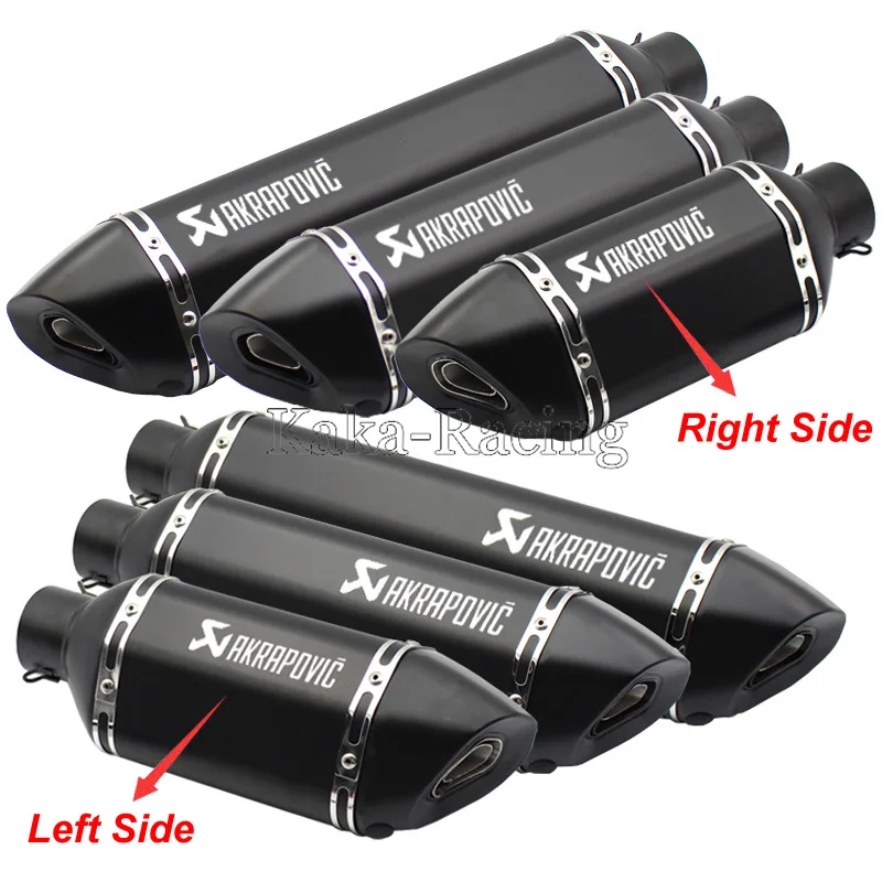 Полностью черный вход 51 мм 61 Akrapovic мотоцикл глушитель выхлопной трубы Escape