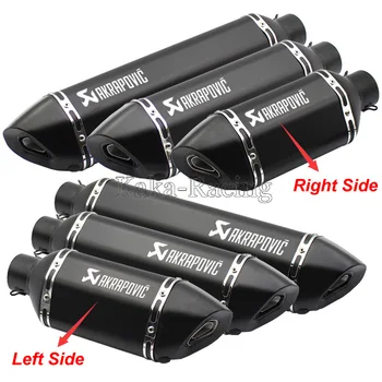 

Fully black Inlet 51mm 61mm Akrapovic Motorcycle Exhaust pipe Muffler Escape for gsxr750 CBR10000 Z1000 Z800 BN600 ZX14R ZX10R