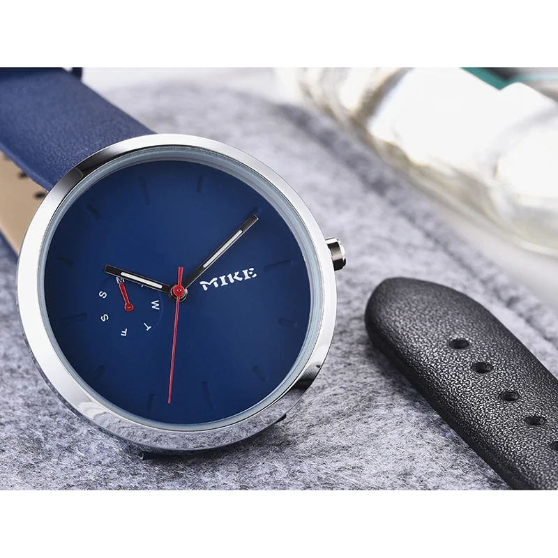 

Thin Simple Design Sapphire Glass Quartz Watch neutrality Weave Stainless Steel neutral Watches Top Brand Luxury Leather Clock