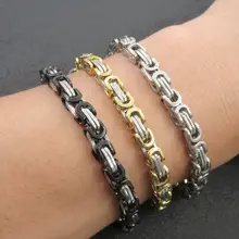 6 мм из нержавеющей стали Византийская цепь браслет, мужской браслет, модные ювелирные аксессуары