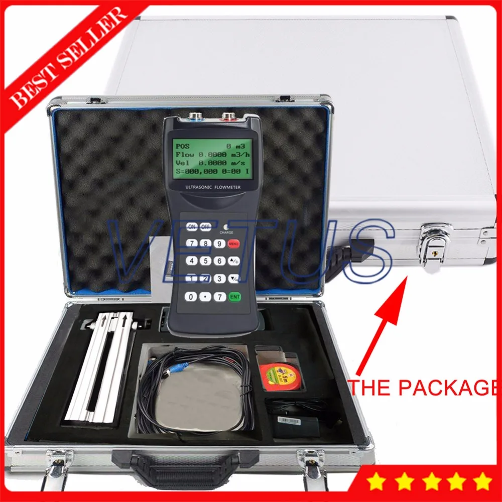 

TDS-100H Handheld Ultrasonic Flowmeter Medium Bracket Transducer HM DN50mm-DN700mm Liquid Flow Meter