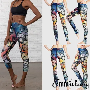 

Women's Yoga Pants Fitness Leggings Jogging Workou Exercise Sports Trousers