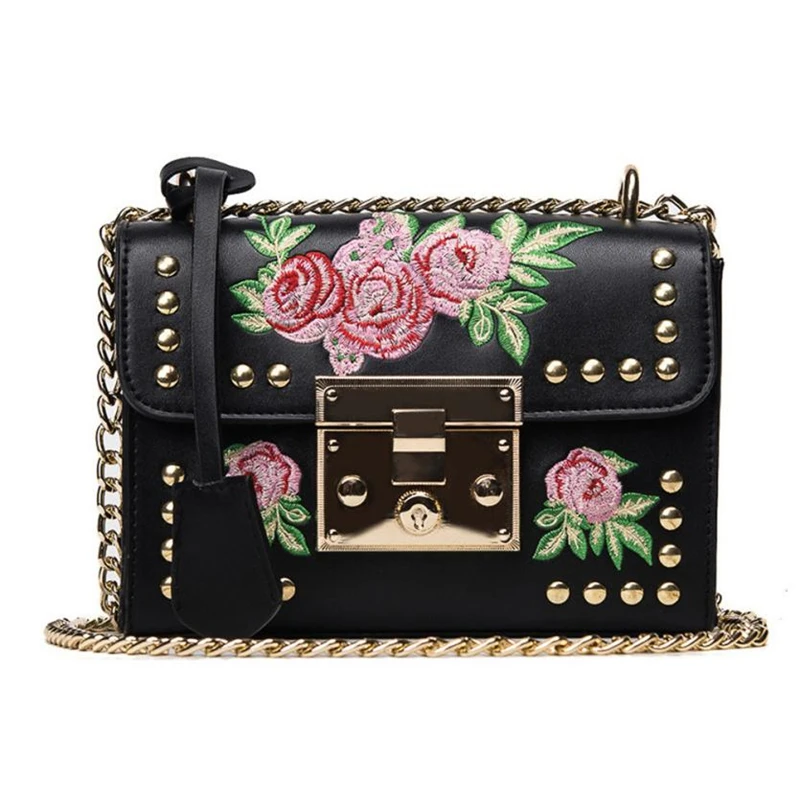 

NEW Shoulder bag crossbody bags for women Women Messenger Bags Embroidery Rose Crossbody Shoulder Bags Drop shipping A0725#23