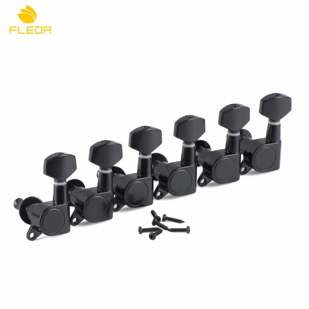 Set of Black Sealed Gear Acoustic Electric Guitar Tuning