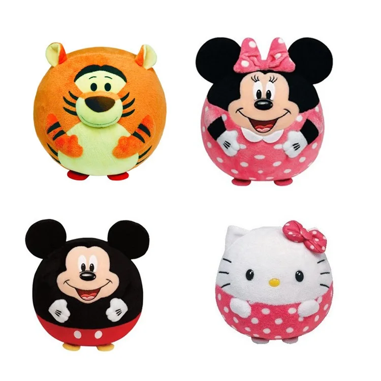 Baby Cartoon Rattle font b Toys b font Animal Hand Bells Hello Kitty Minnie Plush Filled