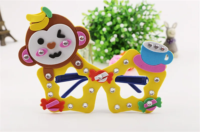 Happyxuan 16 шт/партия милые DIY мультфильм очки Eva наборы для ремесла игрушки детского