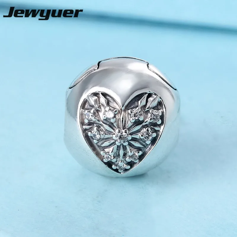 

Winter collection Heart of Winter Clip charms 925 sterling silver fine jewelry fit bead bracelets DIY gift for Christmas KT087