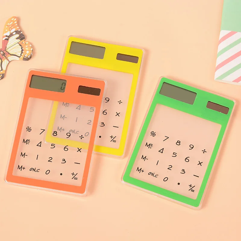 colorful small slim pocket calculator stationery card portable card calculator