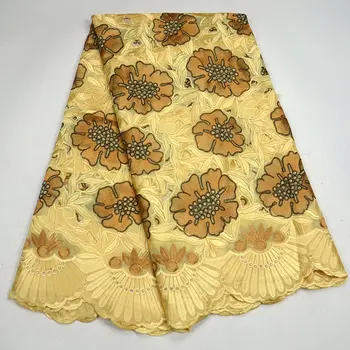 

2019 New fashion African lace fabric can be use for men Swiss voile lace Nigerian sewing fabric high quality 5 yards RG063