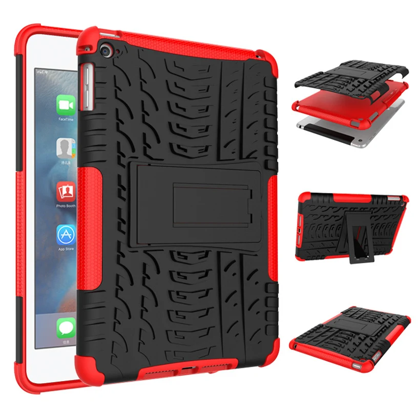 

Tablet Cases For iPadMini 4 Case Anti-knock Shockproof Cover For iPadMini4 Mini5 PC+TPU Coque Shell Cover Bumper
