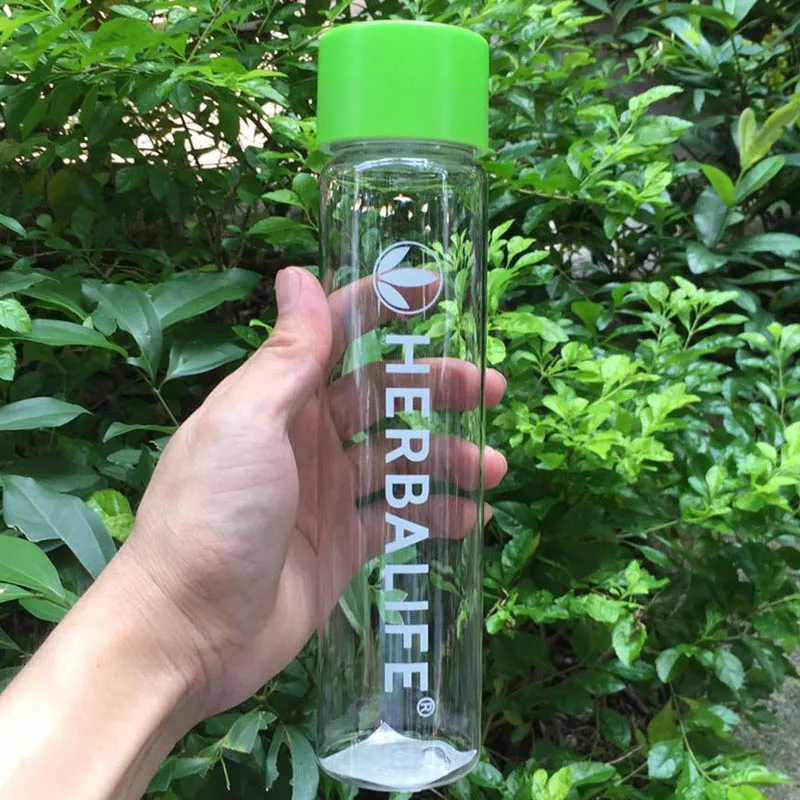 1000 мл Herbalife питательная Спортивная походная бутылка для воды фитнес соломенная пищевая пластиковая бутылка для воды - Цвет: 420ml green