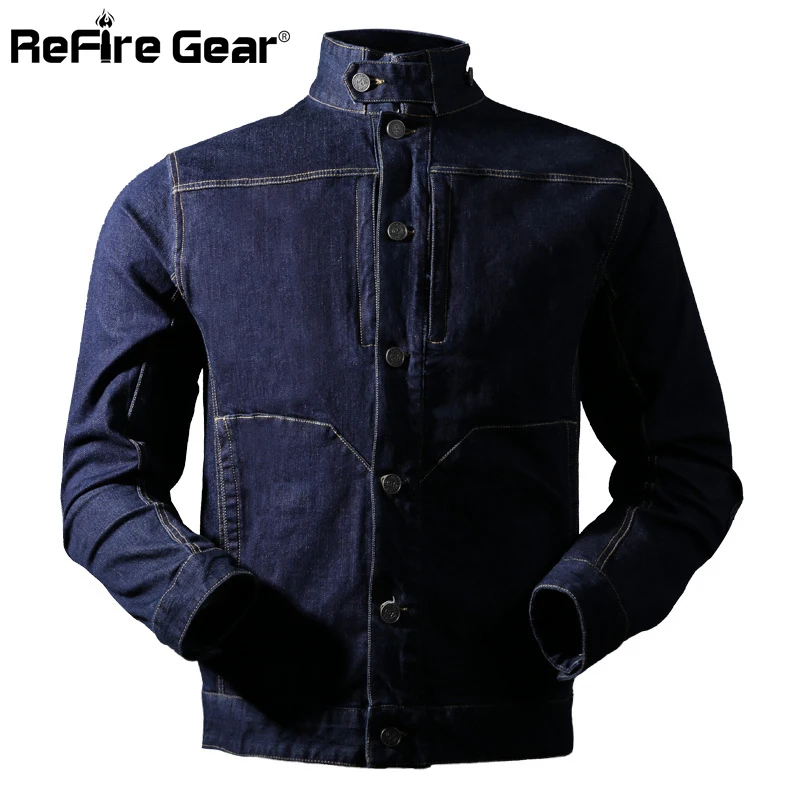 ReFire Gear винтажная тактическая джинсовая куртка Мужская Классическая Армейская