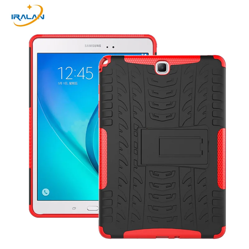 

Hot Two styles Stand Book Smart and Heavy Duty Rugged Dual Layer Tablet Cover Case For Samsung Galaxy Tab A 9.7 T550 T555 +pen