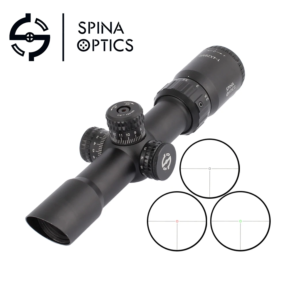 

SPINA OPTICS Tactical Rifle Scope Sight 1-4x28 With Rail Mount for Hunting