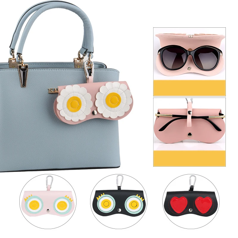 

instagram Hot Summer New Style Women Sunglasses Bags Cartoon PU Leather Eyeglasses Case Fashion Design Pictures Glasses BOX RX80