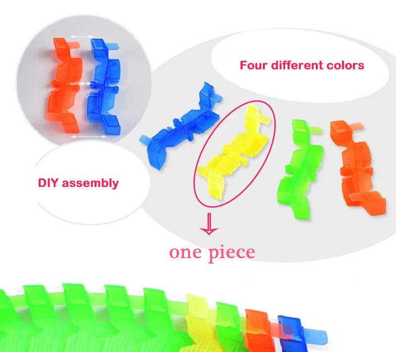 Волшебный трек Забавный светящийся гоночный трек DIY сборка гоночных дорожек чудесные гоночные Подарки Развивающие игрушки для детей мальчик