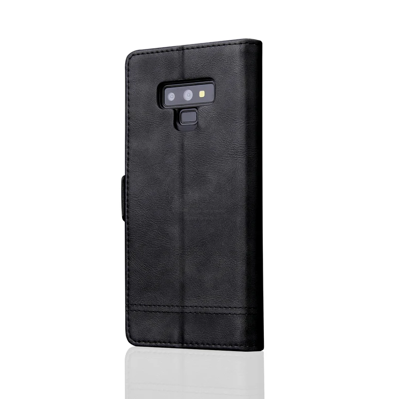 Роскошный чехол-портмоне в ретро-стиле чехол из тонкой кожи для Sansung Galaxy Note 9 чехол для кошелька со слотом и держателем Чехол-книжка на магните чехол для Note 9 чехлы для телефонов
