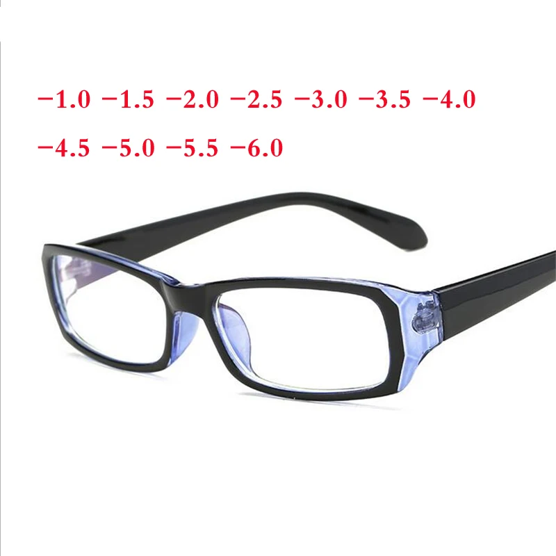 1,0-1,5-2,0-6,0 квадратные очки для близорукости с градусом для женщин и мужчин, очки для близоруких
