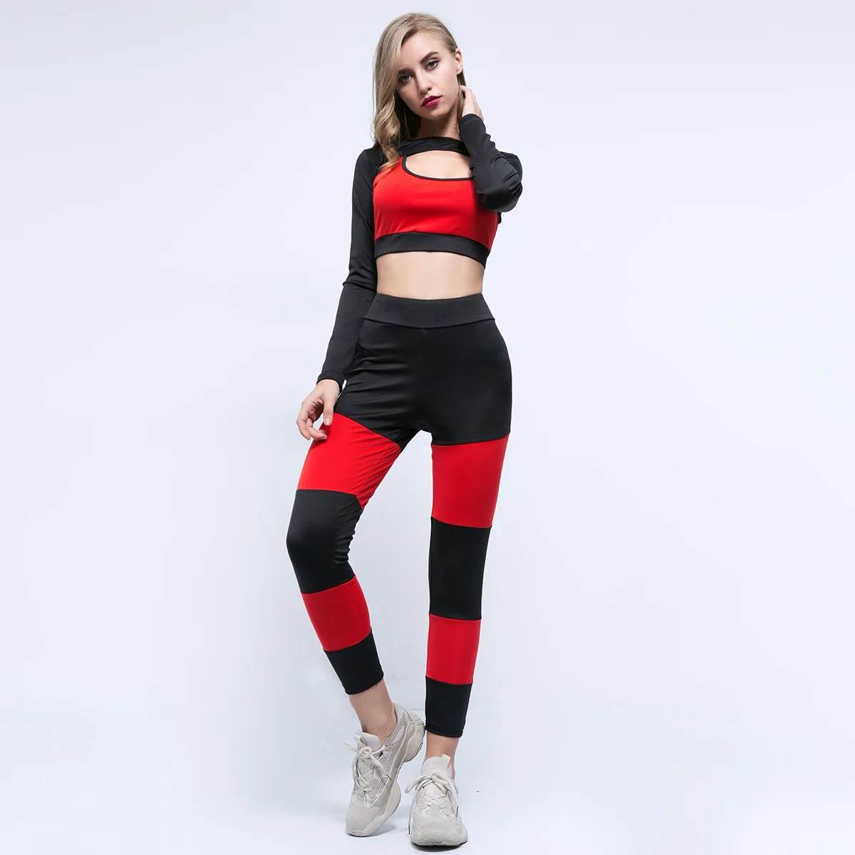 ZerCooCer Casual 3 Piece Set Suit Solid Costumes Tracksuit for Women Sexy Female Sweat Suits Women Patchwork Pants Set ZerCooCer Casual 3 Piece Set Suit Solid Costumes Tracksuit for Women Sexy Female Sweat Suits Women Patchwork Pants Set