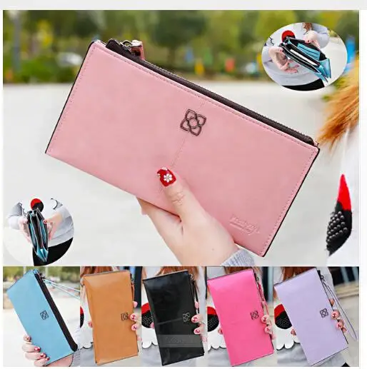 fashion Women Leather Clutch Wallet Long Card Holder Case For Samsung Galaxy Note II III Note4 5 |
