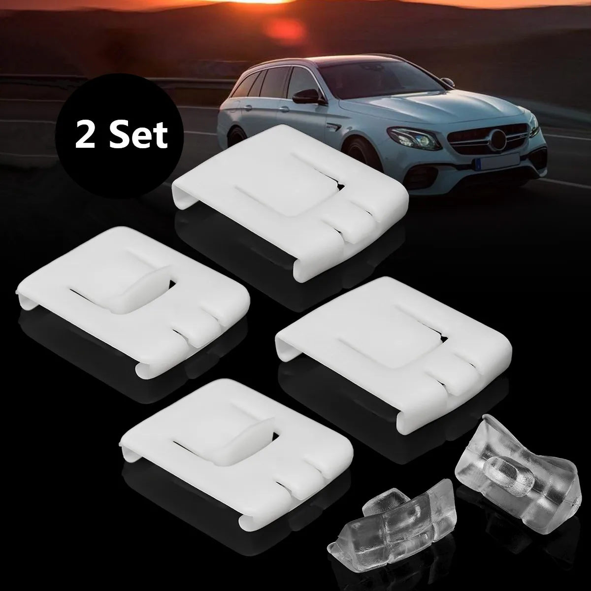 

2Set 6pcs Plastic Siut Seat Buckle Clip Runner Guide 435881203A C10 For VW for GOLF MK1 MK2 MK3 CORRADO SCIROCCO White