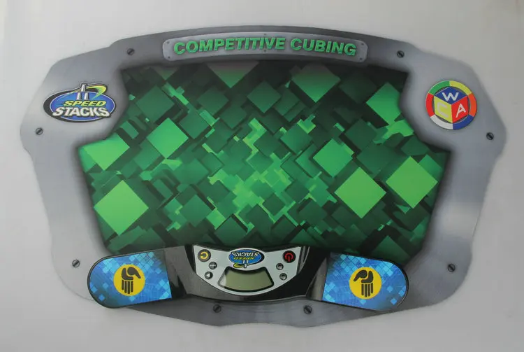 SS V4 Штабелируемый графитовый коврик для пазла куб Cubo Magico таймер часы машина черный/зеленый Головоломка Куб коврик - Цвет: green mat and timer