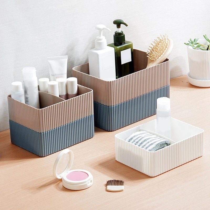  Grid Desktop Sundries Storage Box Makeup Organizer For Cosmetic Closet Bin Case Home Office Bathroo