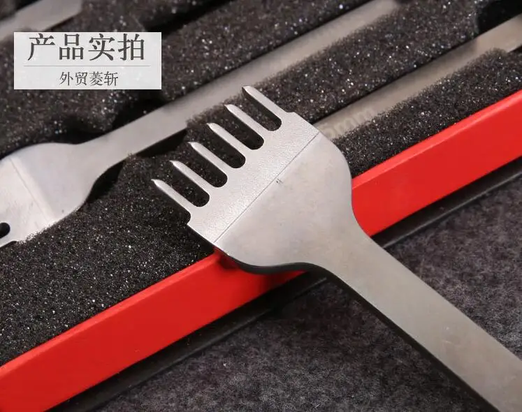 Günstig Leder Kunst, handwerk   Nähen Leder handwerk Stanzen Klaue Schlagen stechen Eisen diamant form 1 2 4 6 10 zähne 3 4 5 6mm