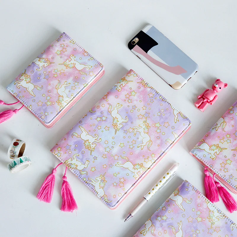 

Unicorn Agenda Daily Plan Cloth Book Cover Travel Notebook Journal DIY Diary HOBO Dokibook Efficiency Book Japanese Stationery