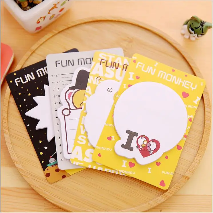 4pcs/lot New Funny Monkey Memo pad/sticky notes/Writing notepad/diy