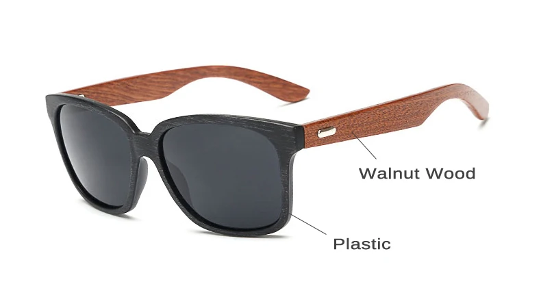 Ralferty Square Imitation Wood Sunglasses Men Brand Designer Black UV400 Sun Glasses Women Sport Sunglases Eyewear Oculos 3