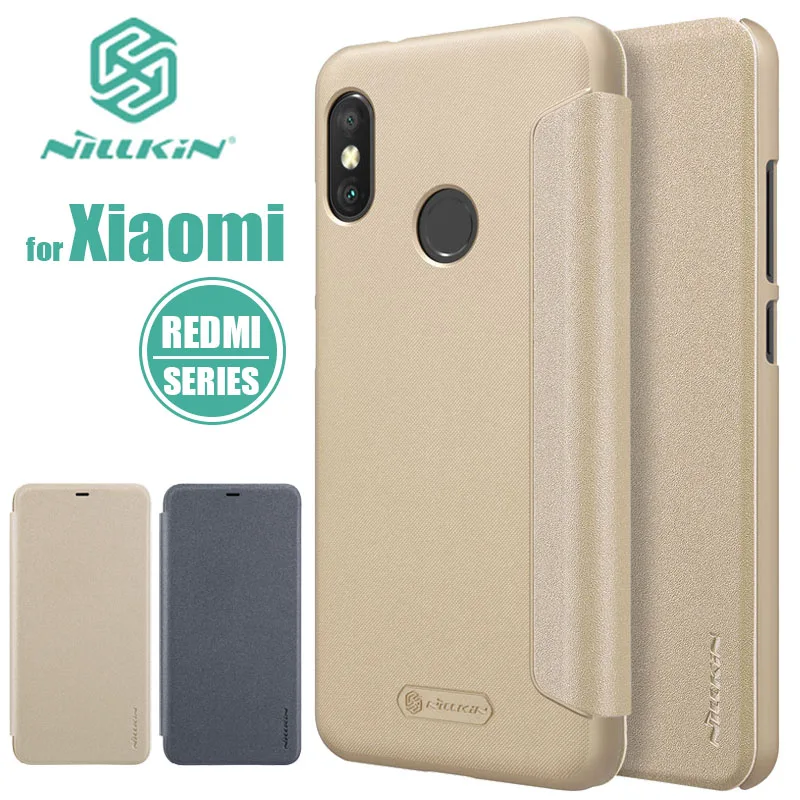Чехол NILLKIN для Xiaomi Redmi 7 6 Pro 6A 5A роскошные кожаные чехлы книжки с блестками задняя