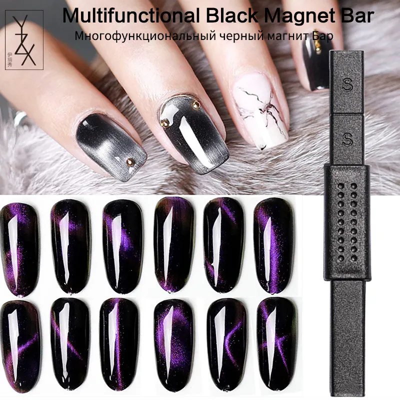 

YZX 1Pcs Nail Art Multifunction Black Magnetic Stick Magnet Board For 3D Effect Cat Eyes UV Lamp Paint Gel Polish Manicure Tool