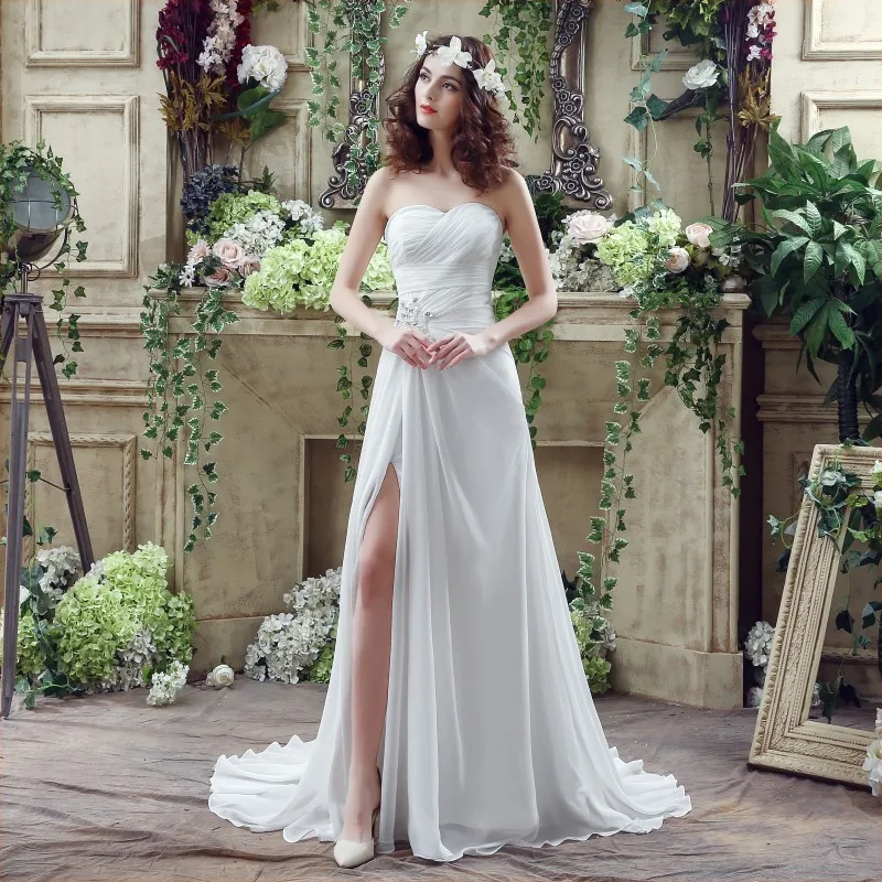 Image of simple garden wedding dress