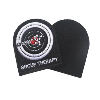 

10pcs/lot 3D Embroidery patches armband Hook and loop The Tactical US Made Group Therapy patch Combat Army Morale badges