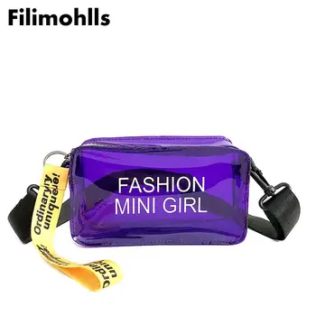 

Women Jelly Transparent PVC Bag Designer Flap Shoulder Crossbody Bags Bolsa Feminina For Women Leather Sac Women bag Totes F-452